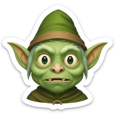 ugly little hermit goblin  sticker
