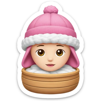 Sauna-hat pink sticker
