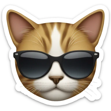 Cat with sunglasses sticker