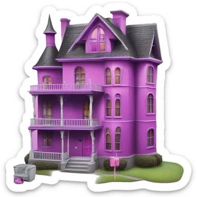Barbie’s and Batman 6 story tall haunted dream house sticker