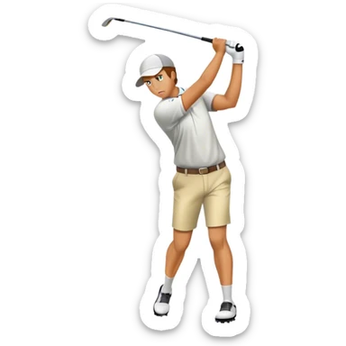 golfer struck by lightning  sticker