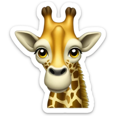 Girafe qui nage sticker