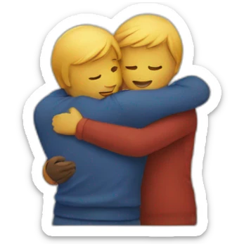 Couple hug sticker
