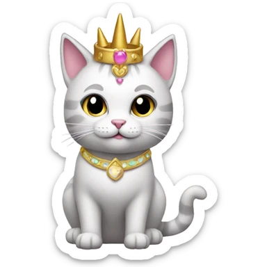 princess-cat with unicorn horn full body sticker