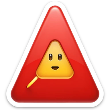 point d'exclamation dans un traingle rouge pour signaler un danger sticker