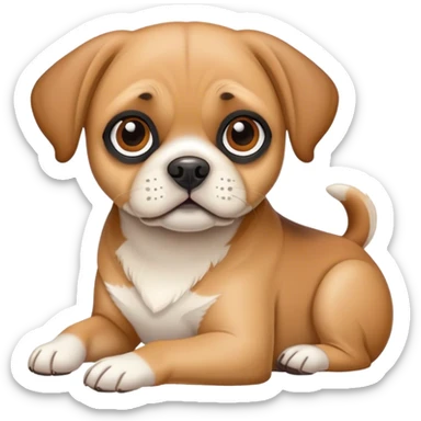 Beagle pug mix fawn color sticker