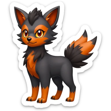 Zorua-Houndour-Fakémon-hybrid-creature (full body)  sticker