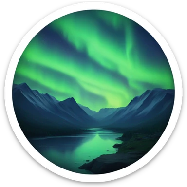 northern lights  sticker