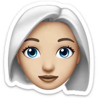 skin care girl blue eyes sticker