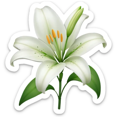 Lily flower sticker