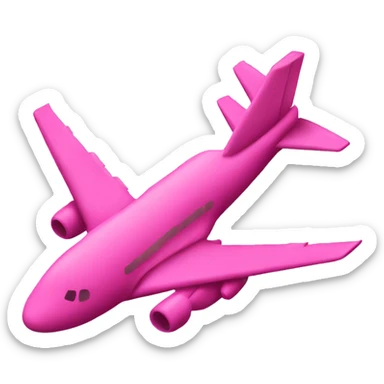 Pink air plain ticket  sticker