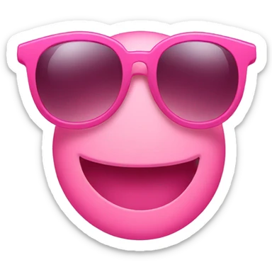 pink emoji sunglasses smile sticker