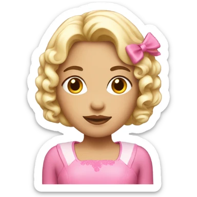 Pink coquette girl sticker