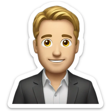 Crypto trading man sticker