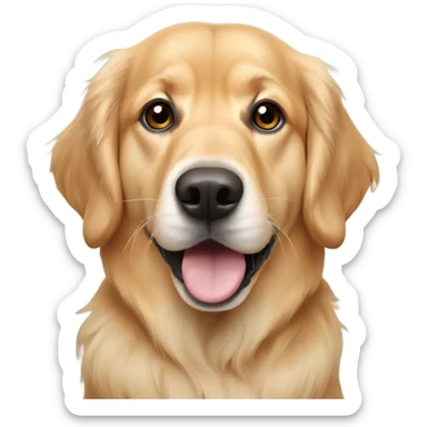 silly little indian golden retriver sticker