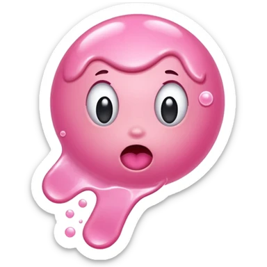 chewed bubble gum splash sticker