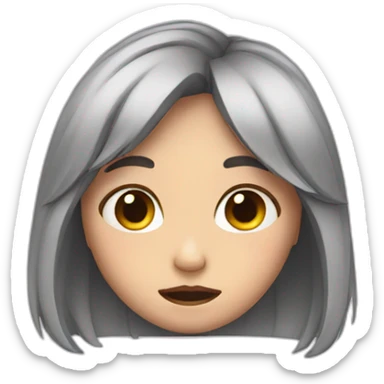 girl is crying with tears sticker