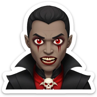 black men Vampire sticker