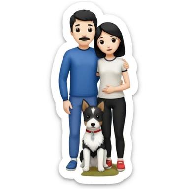 Quiero una pareja con un perro Fox terrier sticker