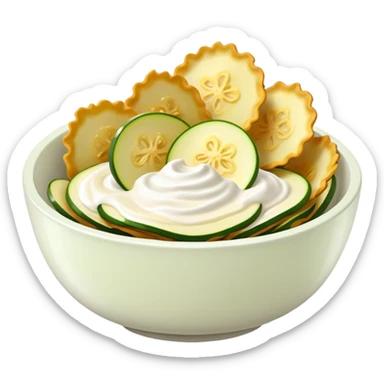 Zucchini chips and yogurt  sticker