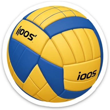 Pelota de voley azul amarillo y blanco sticker