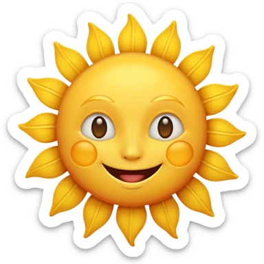 a smiling sun emoji sticker