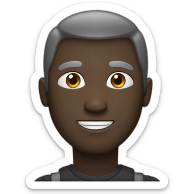 Un homme noirs avec un vers dans les main sticker