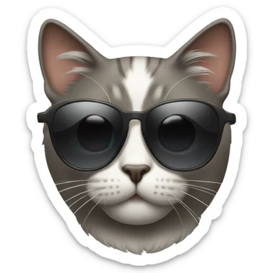Cat with sunglasses sticker