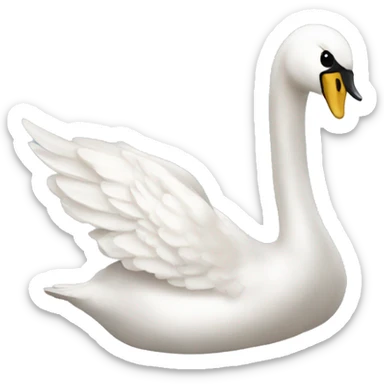 coquette swan sticker