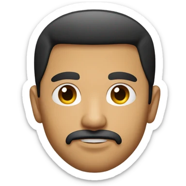 Young Mexican cholo with thin mustache and goatee  sticker