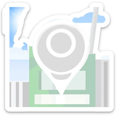 White Google maps sticker