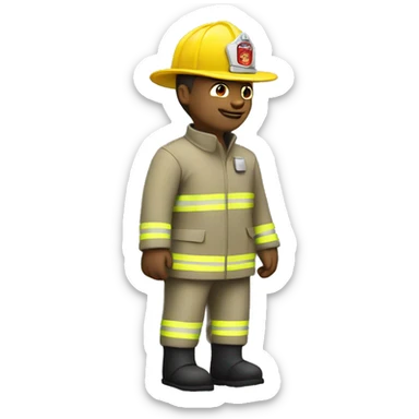White firefighter man wearing 58 sticker