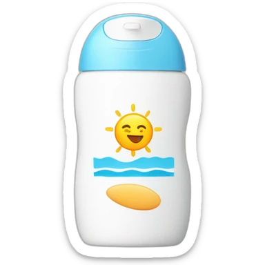 Sunscreen bottle sticker