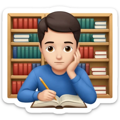 work hard thinking studying learning sticker