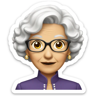 Classy older lady  sticker
