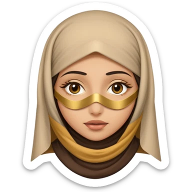 arab GIRL with niquab cover eye sticker