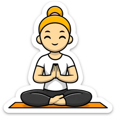 person doing yoga sticker