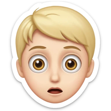 The 😳 emoji with big eyes same thing as the emoji but big eyes sticker