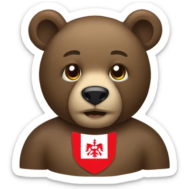 Serbian bear sticker