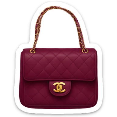 Burgundy Chanel bag  sticker