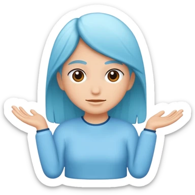 Genera la R mayúscula de color celeste con un fondo blanco sticker