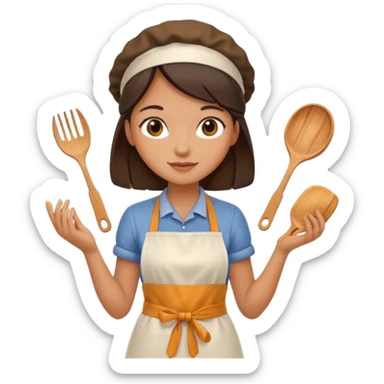 Cooking food girly  sticker
