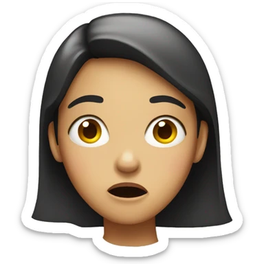 Shocked girl  sticker