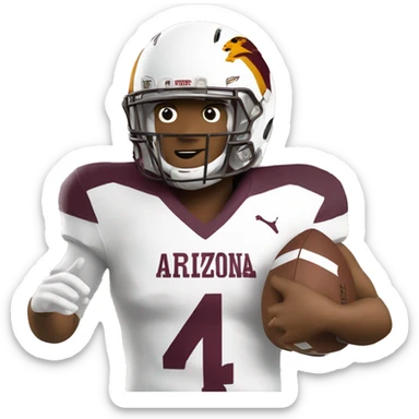 Arizona state university football player number 4 sticker