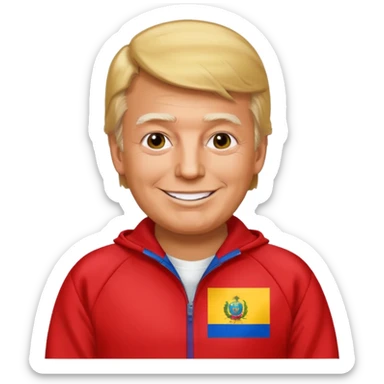DONALD TRUMP CON EL CHANDAL DE MADURO sticker
