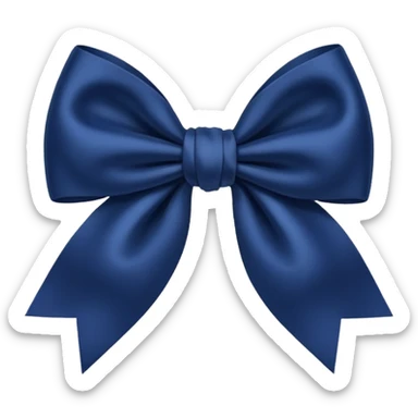 Navy blue bow sticker