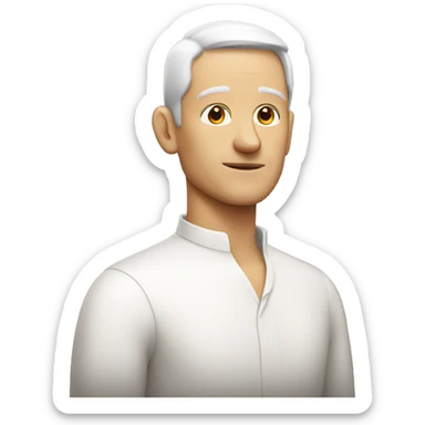 White Man with a very long neck sticker