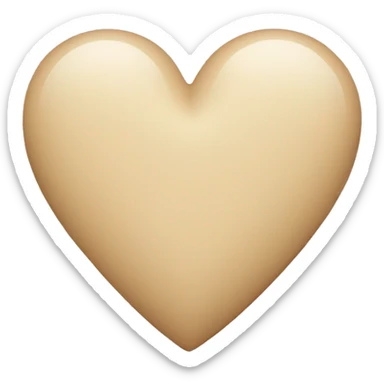 Beige heart  sticker