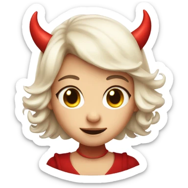 Cute devil girl sticker