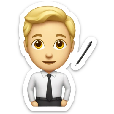 teacher with whiteboard sticker